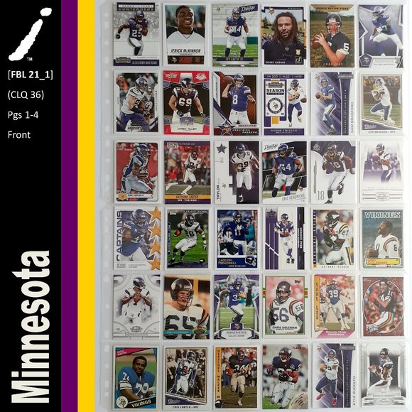 NFL Other - Minnesota Vikings 36 Player Card Lot [FBL21_1]